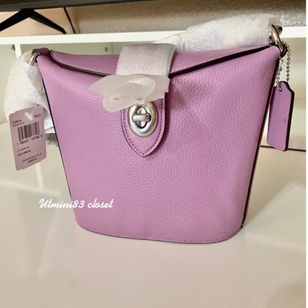 🤍🌸NEW🌸Coach Addie XB Leather/Crossbody bag/satchel/small/chic/Lavender color
